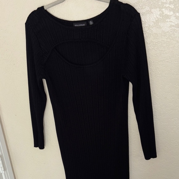 Nina Leonard Dresses & Skirts - Black Long Sleeve Dress